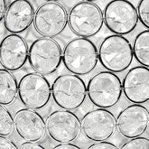 HG1008-CHR Elipse Crystal Circular Bowl Candle Holder, Flower Vase, Wedding Centerpiece, Favor, 7 Inch, Chrome